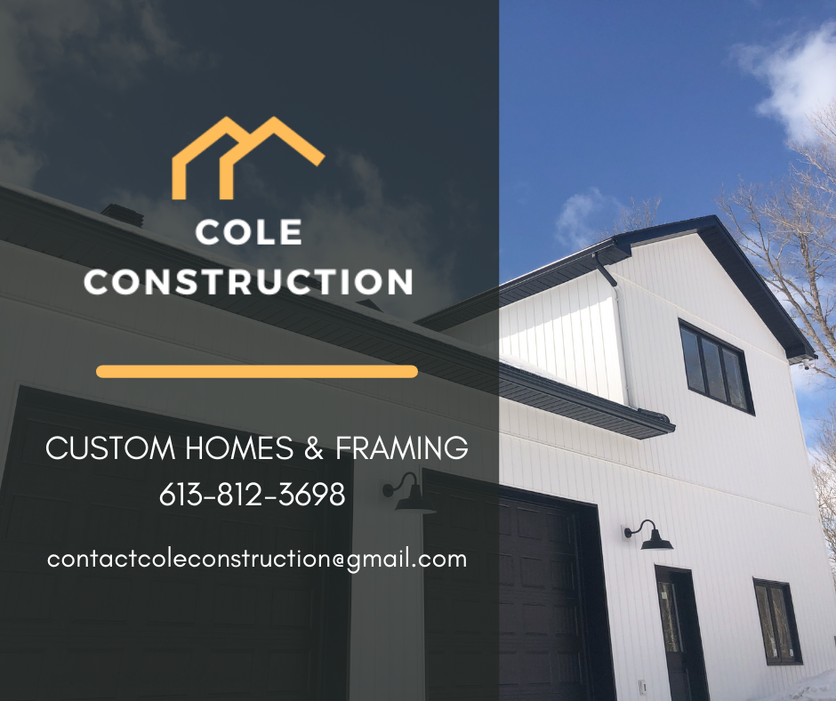 Cole Construction | 1344 Drummond Concession 1, Perth, ON K7H 3C3, Canada | Phone: (613) 812-3698