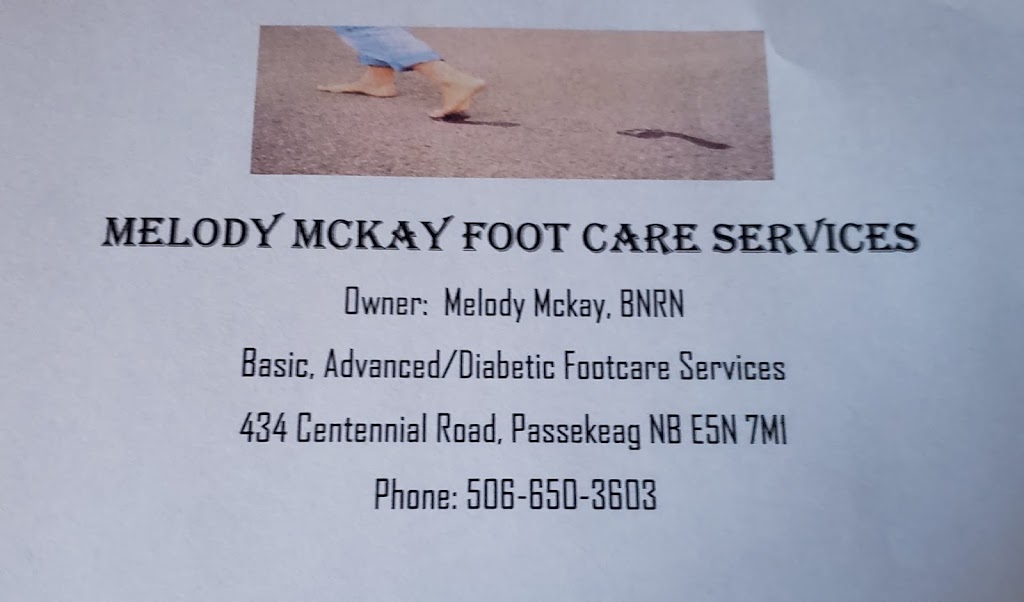 Melody Mckay Foot Care Services | 434 Centennial Rd, Passekeag, NB E5N 7M1, Canada | Phone: (506) 650-3603