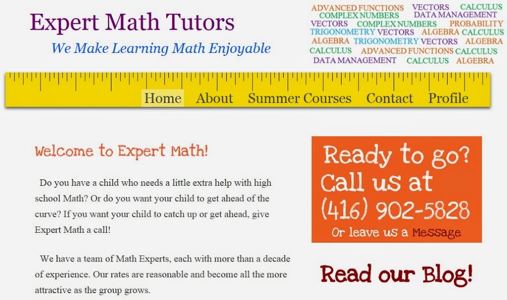 ExpertMath | 7 Revelstoke Crescent, Richmond Hill, ON L4B 4P4, Canada | Phone: (416) 902-5828