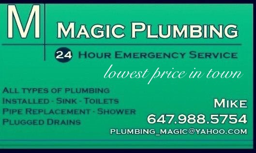 Magic plumbing | 395 Becker Rd, Richmond Hill, ON L4C 2S3, Canada | Phone: (647) 988-5754