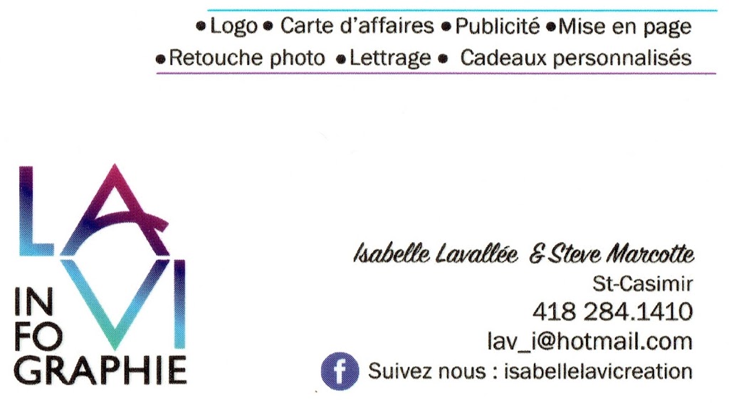 Lavi Infographie | 405 Rue Trottier, Saint-Casimir, QC G0A 3L0, Canada | Phone: (418) 284-1410