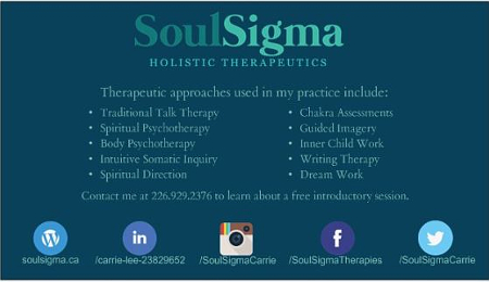 SoulSigma Holistic Therapeutics | 226 Frederick St, Kitchener, ON N2H 2M8, Canada | Phone: (226) 929-2376