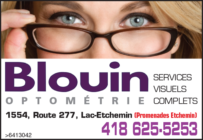 Blouin Optométrie | 1554 QC-277 Bureau 12, Lac-Etchemin, QC G0R 1S0, Canada | Phone: (418) 625-5253