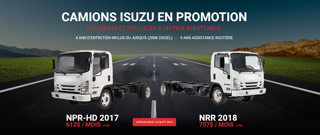 Camions Isuzu Drummondville | 5360 Rue Saint-Roch Sud, Drummondville, QC J2B 6V4, Canada | Phone: (819) 478-8186