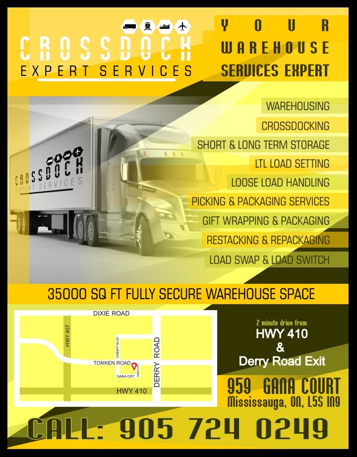 Crossdock Expert Services | 959 Gana Ct, Mississauga, ON L5S 1N9, Canada | Phone: (905) 724-0249