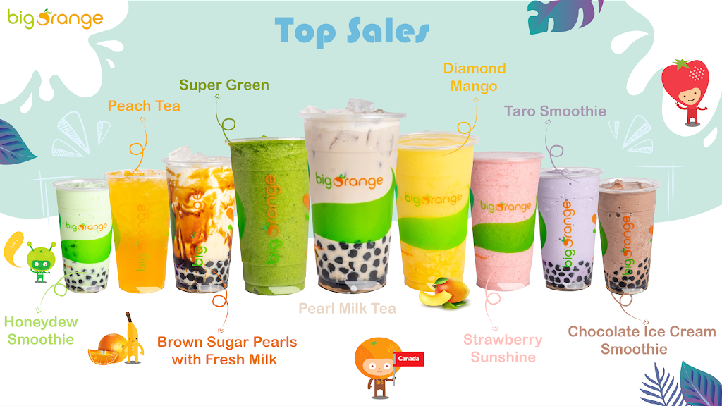 Big Orange Bubble Tea | 6631 N Island Hwy, Nanaimo, BC V9T 4T7, Canada | Phone: (250) 933-6888