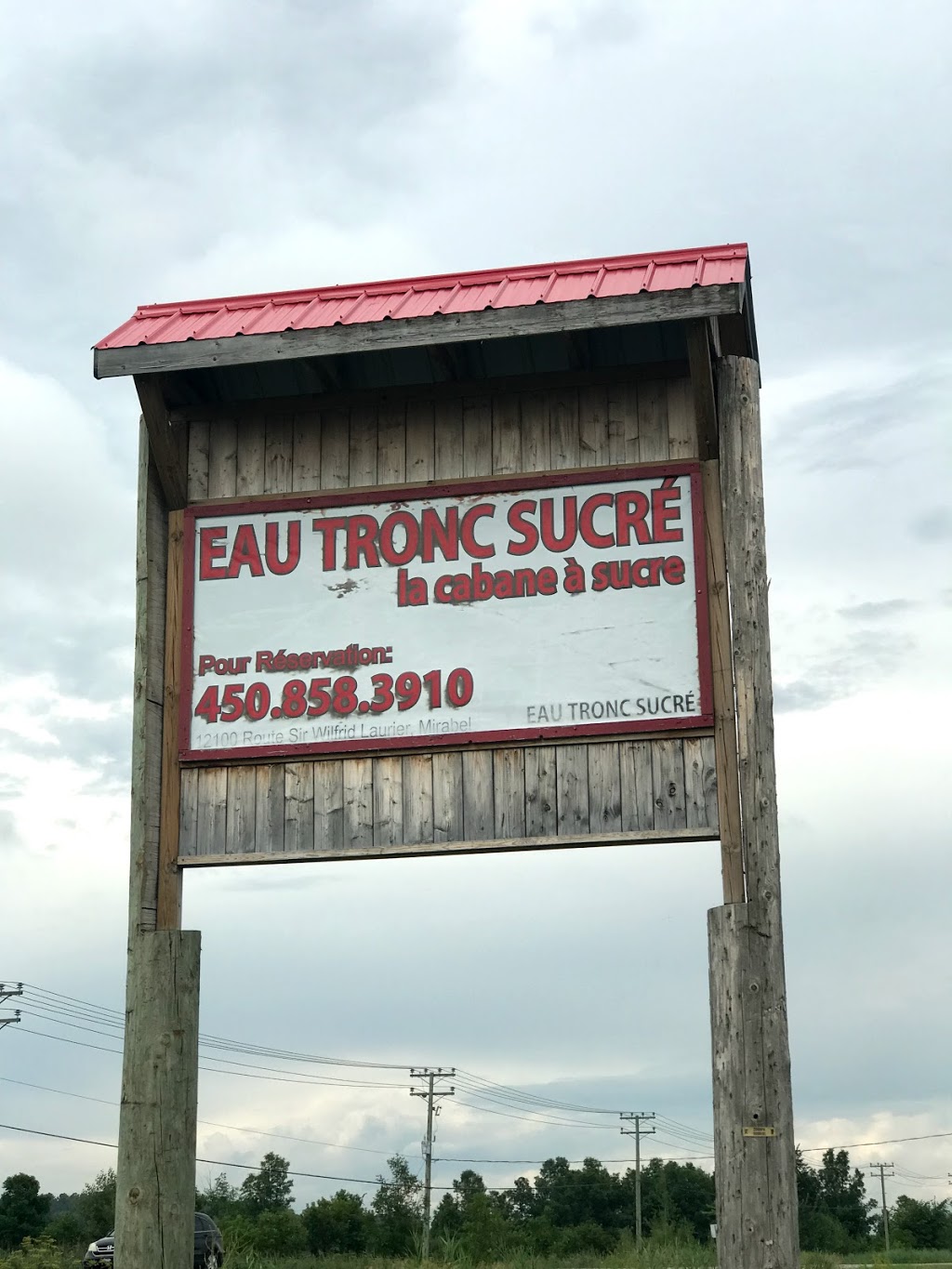 Cabane à sucre Eau Tronc Sucré | 12100 Route Sir Wilfrid Laurier, Mirabel, QC J7N 1P5, Canada | Phone: (450) 858-3910