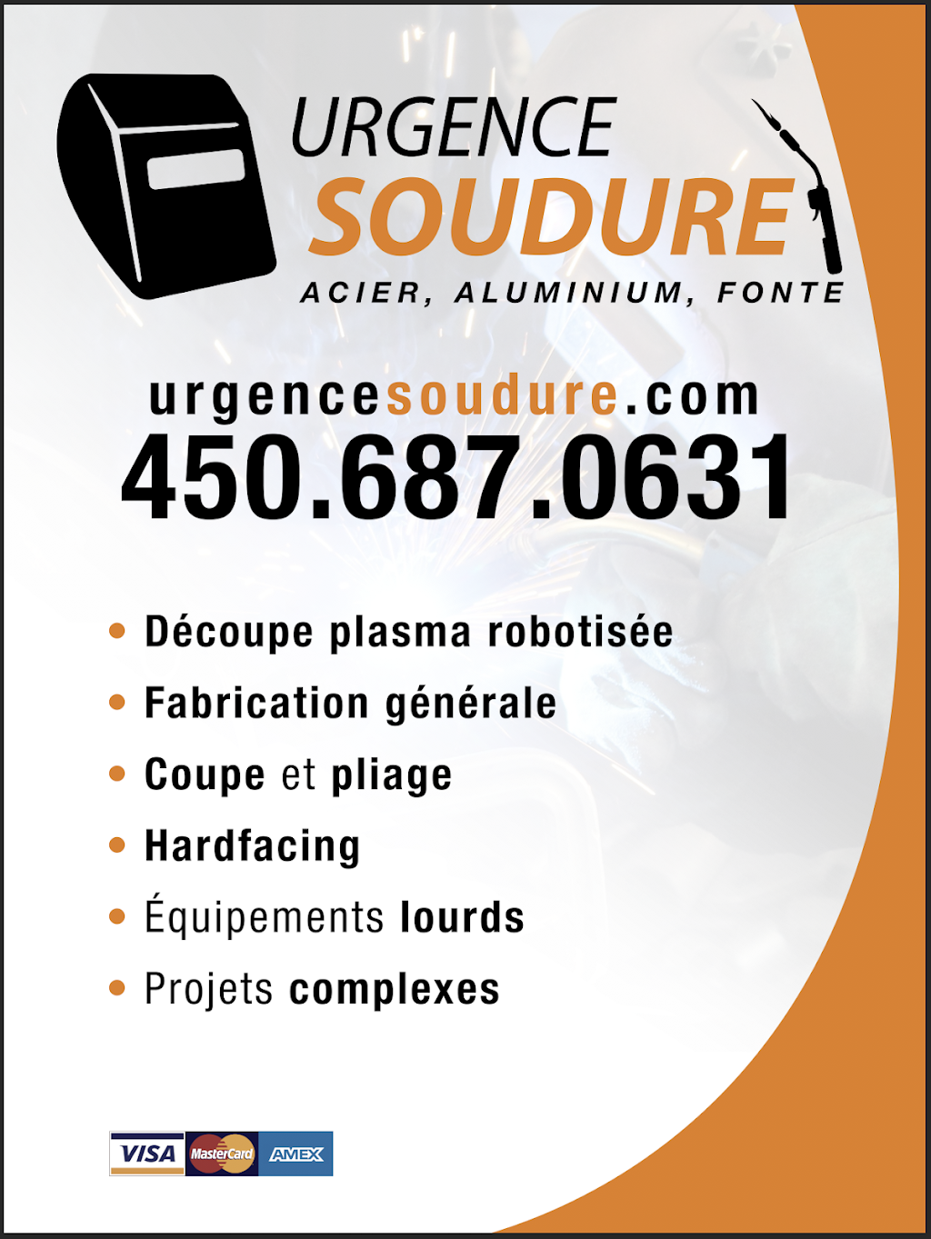 Urgence / Soudure | 14250 Boulevard Curé-Labelle #104, Mirabel, QC J7J 1B1, Canada