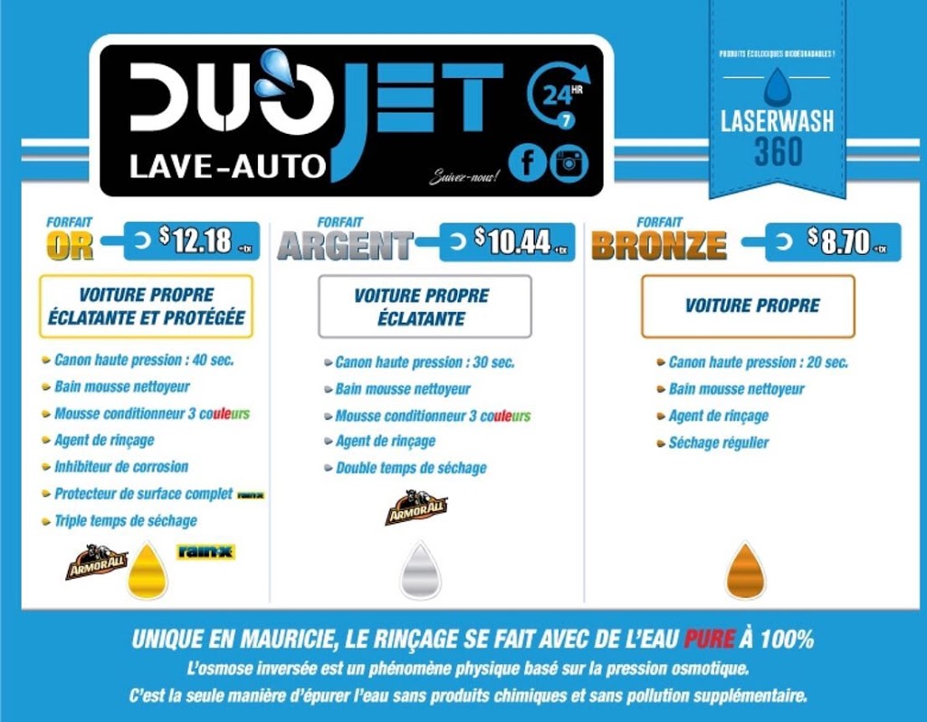 Duojet Lave-Auto | 910 Boulevard des Récollets, 7535a Boulevard Jean-XXIII, Trois-Rivières, QC G9A 5C9, Canada | Phone: (819) 448-2926