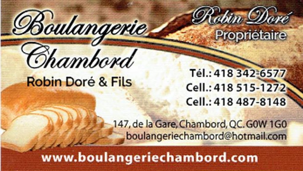 Boulangerie Chambord | 147 Rue de la Gare, Chambord, QC G0W 1G0, Canada | Phone: (418) 342-6577