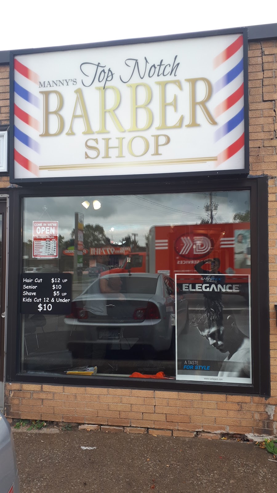 Mannys Top Notch Barber Shop | 5339 Tecumseh Rd E, Windsor, ON N8T 1C7, Canada | Phone: (519) 792-7002