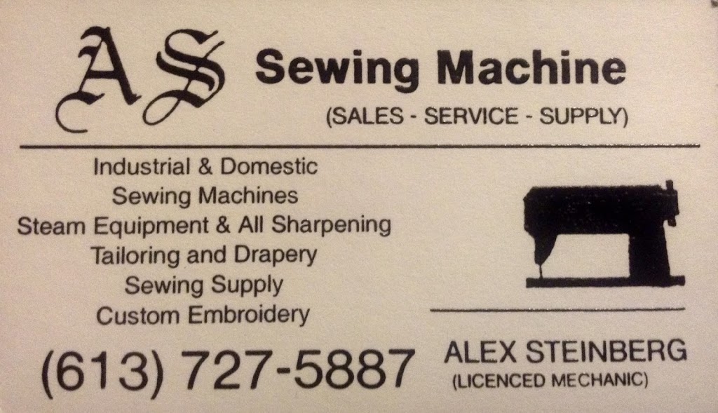 A S Sewing Machine Service | 155 Knoxdale Rd, Nepean, ON K2G 1B1, Canada | Phone: (613) 727-5887