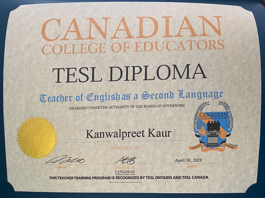 Ontario English Academy | 47 Sand Cherry Crescent, Brampton, ON L6R 3B1, Canada | Phone: (647) 539-8941