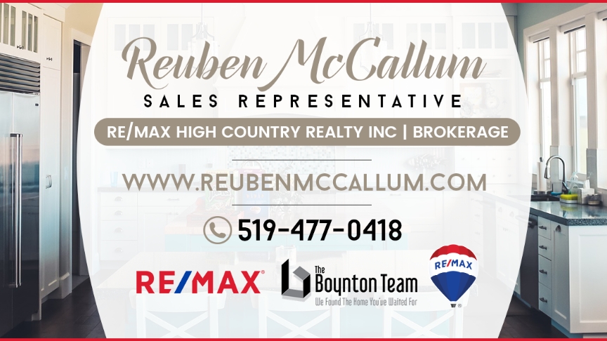 Reuben McCallum - Realtor (Grey Highlands and Area) | 1 Toronto Rd, Flesherton, ON N0C 1E0, Canada | Phone: (519) 924-3513