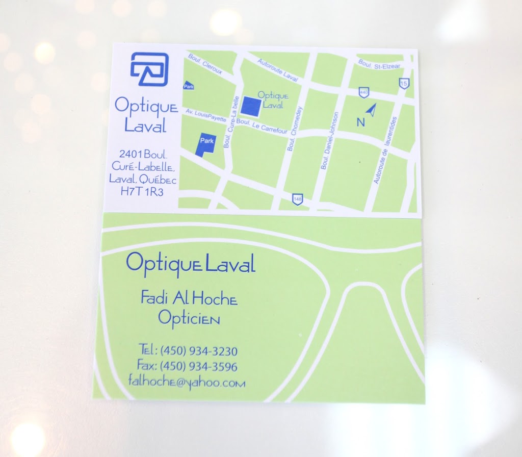 Optique Laval | 2401 Boulevard Curé-Labelle, Laval, QC H7T 1R3, Canada | Phone: (450) 934-3230