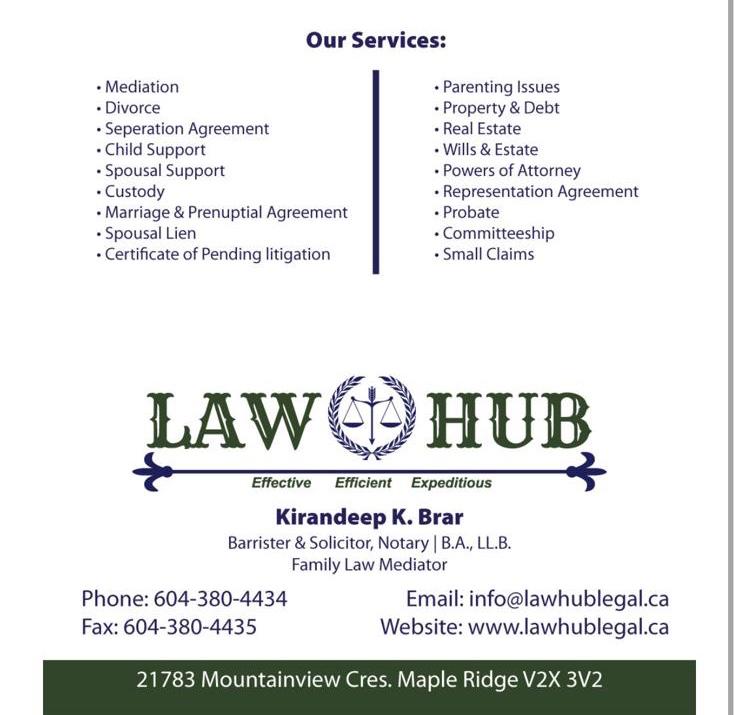 LawHub | 21783 Mountainview Crescent, Maple Ridge, BC V2X 3V2, Canada | Phone: (604) 380-4434