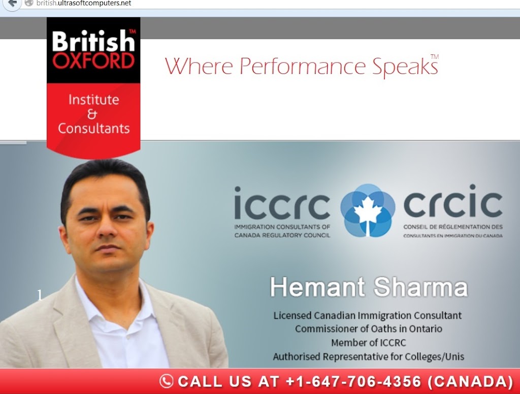 Britishoxford Consultants Inc | 9886 Torbram Rd Unit 201D, Brampton, ON L6S 3L9, Canada | Phone: (905) 790-6500