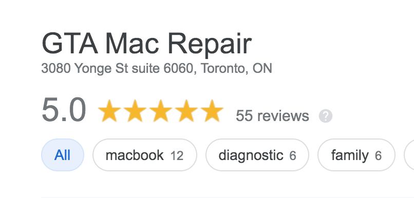 GTA Mac Repair - Toronto West Location (MacBook - iMac Repair) | 3250 Bloor St W unit #600, Etobicoke, ON M8X 2X9, Canada | Phone: (416) 887-6847