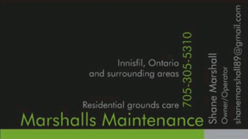 Marshalls Maintenance | Innisfil Beach Rd, Innisfil, ON L9S 1T7, Canada | Phone: (705) 305-5310