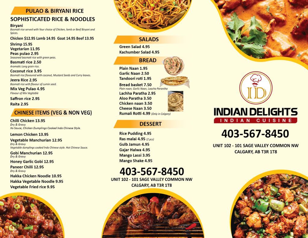 Indian Delights | 66 Sage Berry Way NW, Calgary, AB T3R 0J2, Canada | Phone: (403) 567-8450