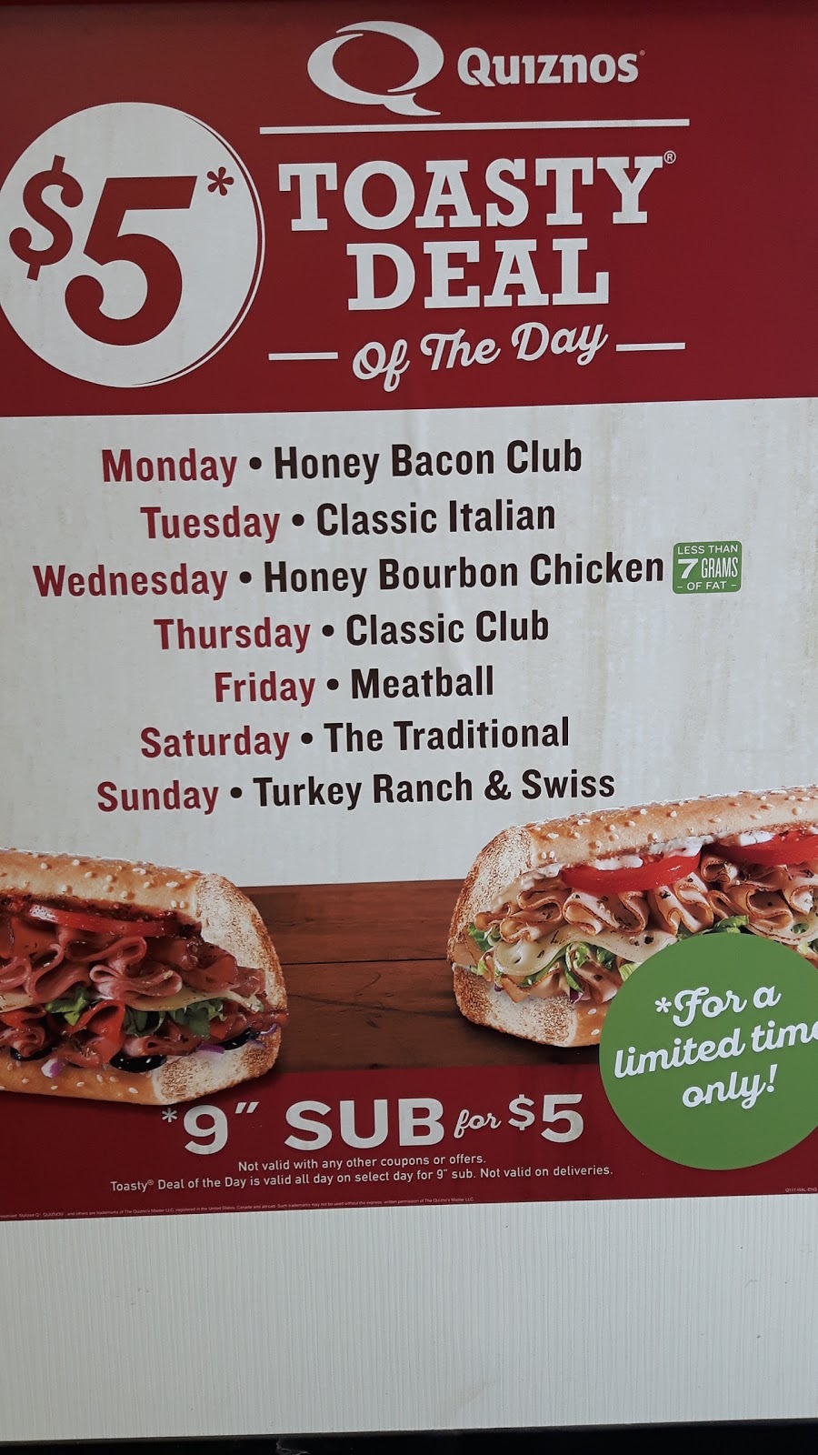 Quiznos | 10208 104 Ave, Westlock, AB T7P 2H6, Canada | Phone: (780) 349-4771