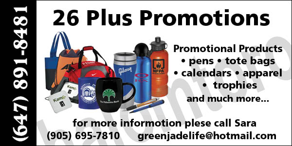 26 Plus Promotions | 111 Huronia Rd, Barrie, ON L4N 4G1, Canada | Phone: (647) 891-8481