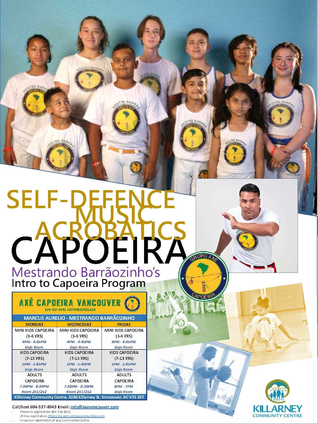 Axé Capoeira Killarney | 6260 Killarney St, Vancouver, BC V5S 2X7, Canada | Phone: (604) 537-8943