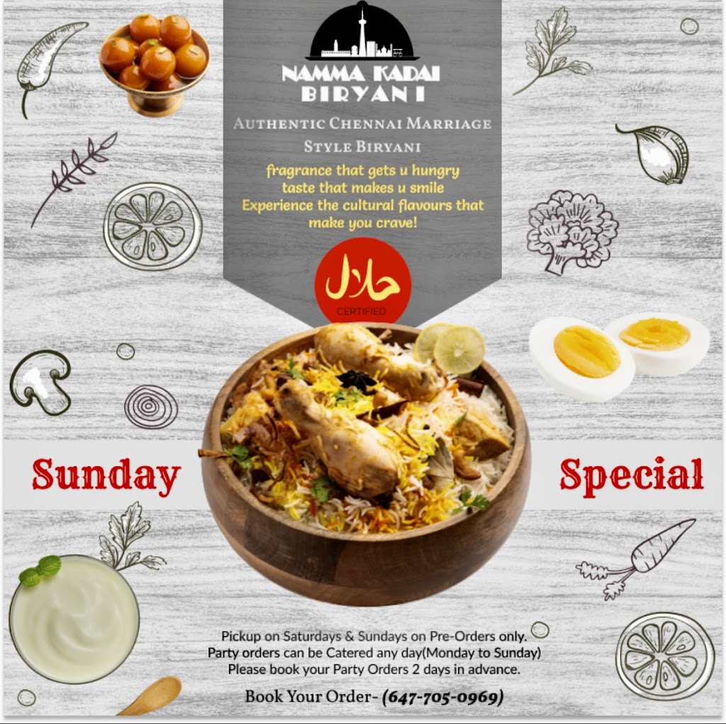 Namma Kadai Biryani | 77 Durango Dr, Brampton, ON L6X 5G9, Canada | Phone: (647) 705-0969