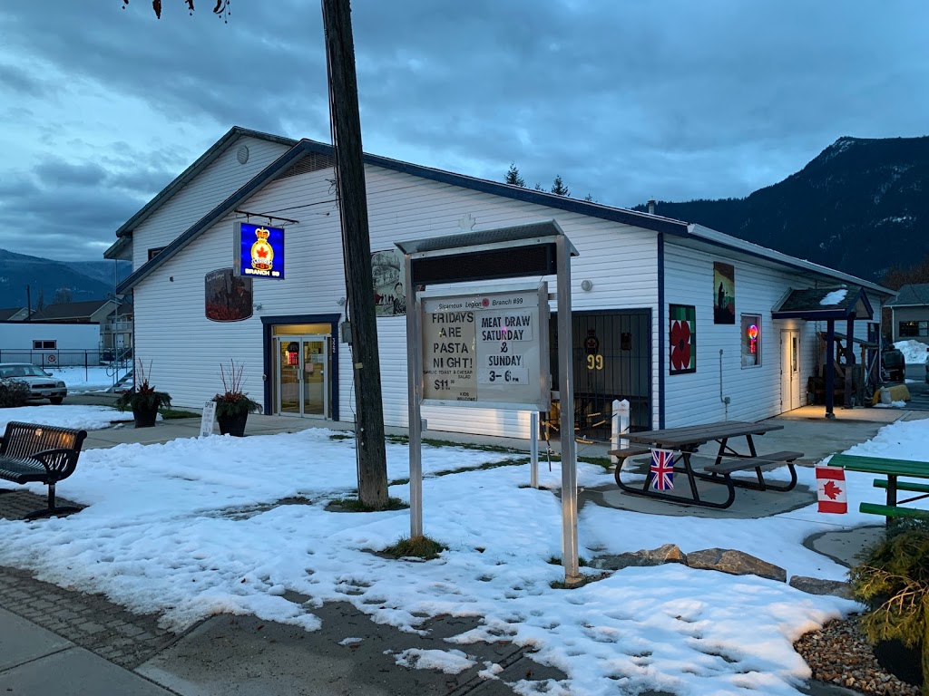 Sicamous Royal Canadian Legion Br.99 | 322 Main St, Sicamous, BC V0E 2V1, Canada | Phone: (250) 836-2224