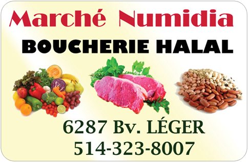 Boucherie Numidia | 6287 Boulevard Léger, Montréal-Nord, QC H1G 6K8, Canada | Phone: (514) 323-8007