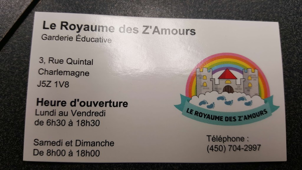 Le Royaume Des Zamours | 3 Rue Quintal #101, Charlemagne, QC J5Z 1V8, Canada | Phone: (450) 704-2997
