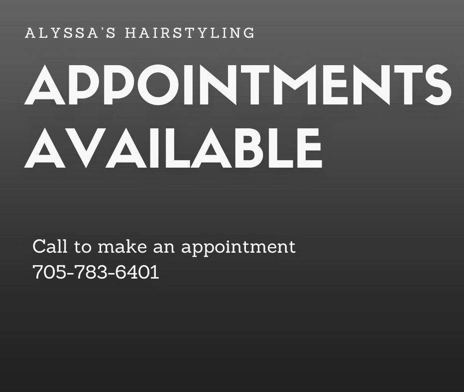 Alyssa’s hairstyling | 367 Muskoka Rd 3 N, Huntsville, ON P1H 1H6, Canada | Phone: (705) 783-6401