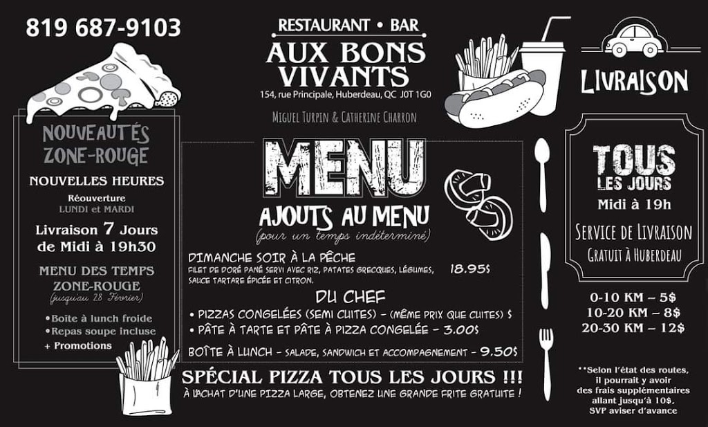 Bar Aux Bons Vivants | 154 Rue Principale, Huberdeau, QC J0T 1G0, Canada | Phone: (819) 687-9103