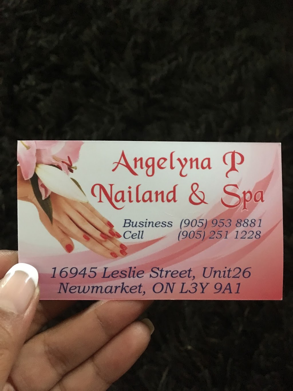 Angelyna P Nails and Spa | 16945 Leslie St Unit #26, Newmarket, ON L3Y 8K7, Canada | Phone: (905) 953-8881