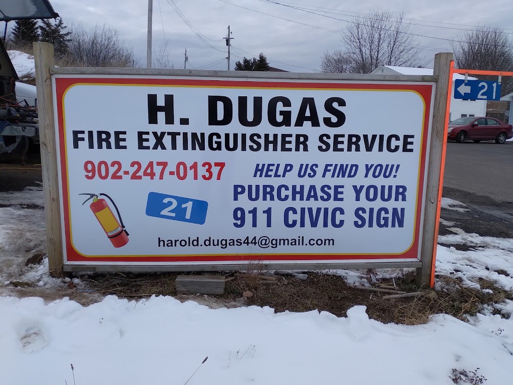 H. Dugas Fire Extinguisher Service and civic Number Signs | 21 Third Ave, Digby, NS B0V 1A0, Canada | Phone: (902) 247-0137