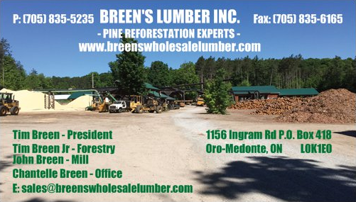 Breens Lumber Inc. | 1156 Ingram Rd, Coldwater, ON L0K 1E0, Canada | Phone: (705) 835-5235