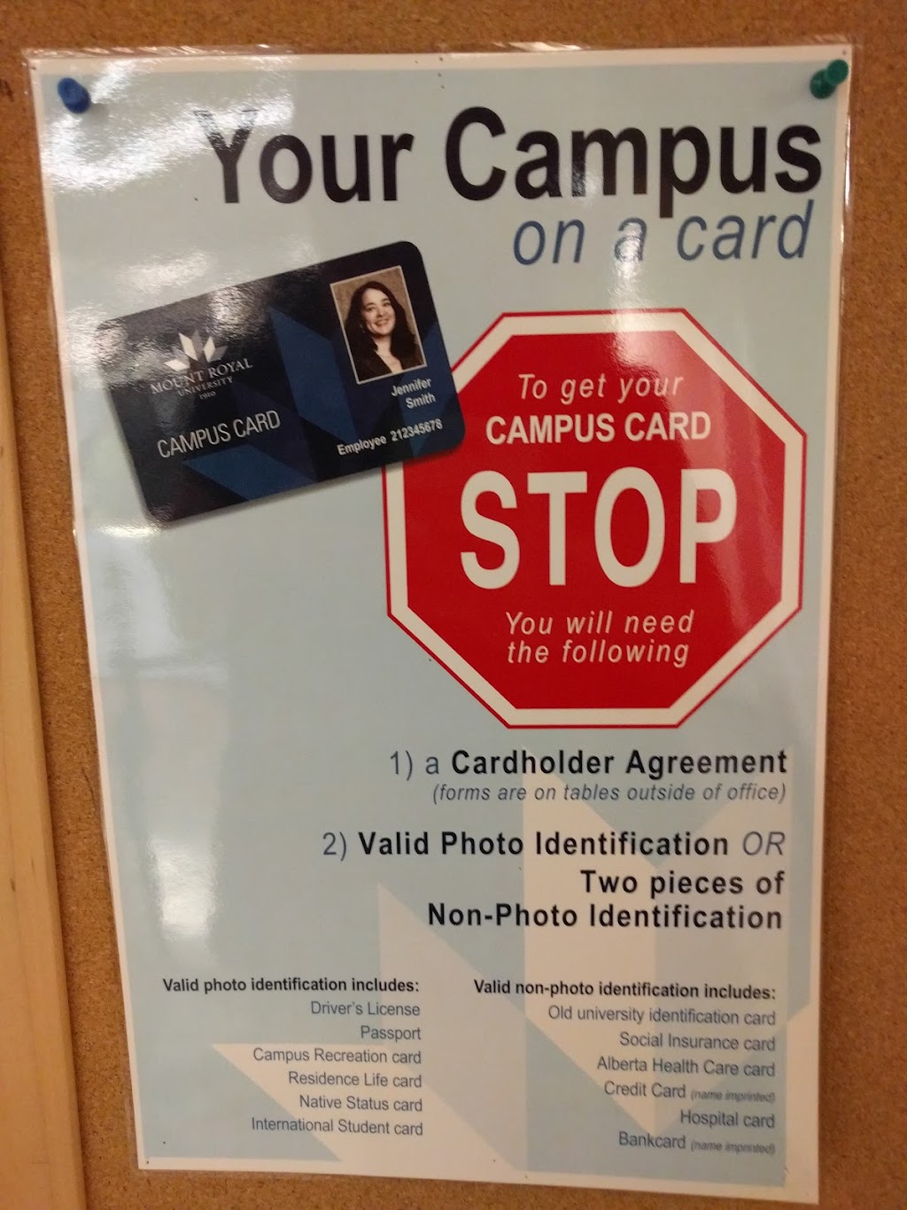 Campus Card Services (Student ID) | E251, 4825 Mt Royal Gate SW, Calgary, AB T3E 7N5, Canada | Phone: (403) 440-7711