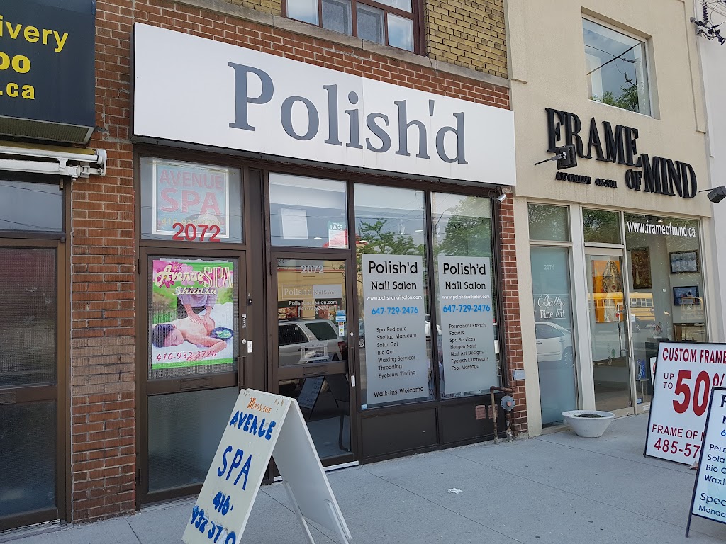 Polish’d Nail Salon | 2072 Avenue Rd, North York, ON M5M 4A6, Canada | Phone: (647) 729-2476