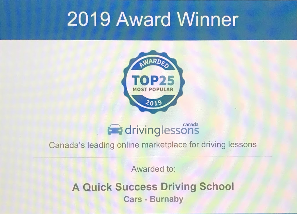 A Quick Success Driving School | 8158 152 St, Surrey, BC V3S 3M4, Canada | Phone: (778) 323-2898