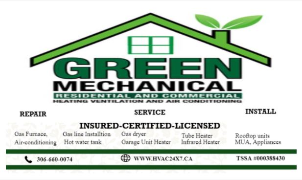 Green Mechanical Limited | 39 Wellington St, Acton, ON L7J 2G9, Canada | Phone: (289) 999-0172
