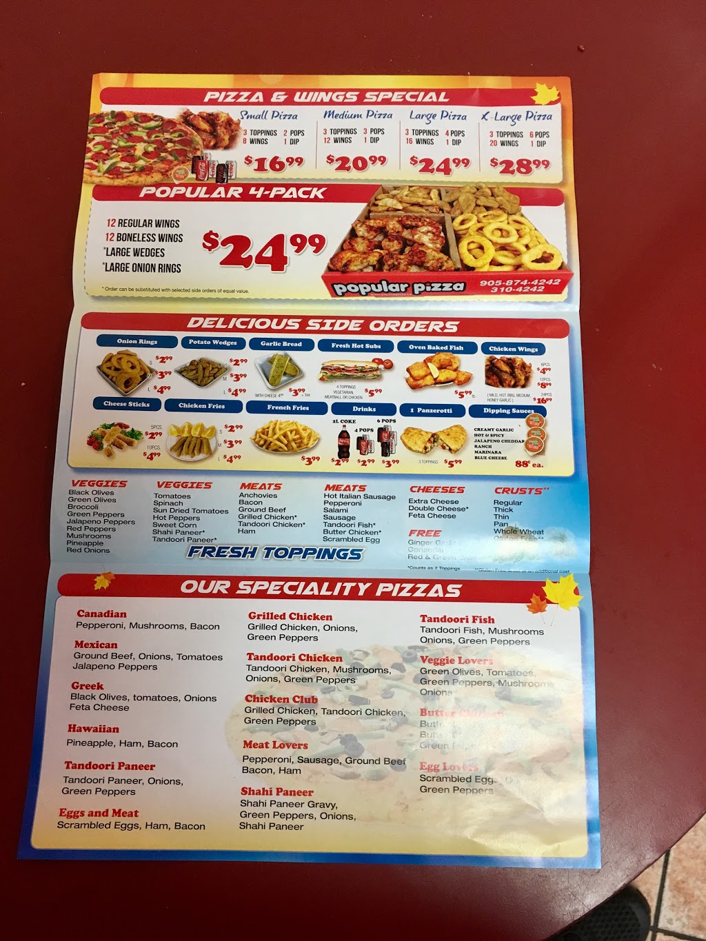 Popular Pizza | 2200 Martin Grove Rd, Etobicoke, ON M9V 5H9, Canada | Phone: (905) 874-4242