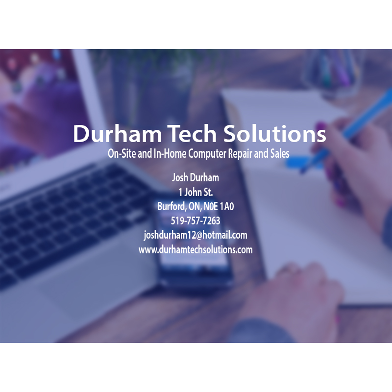 Durham Tech Solutions | 1 John St, Burford, ON N0E 1A0, Canada | Phone: (519) 757-7263