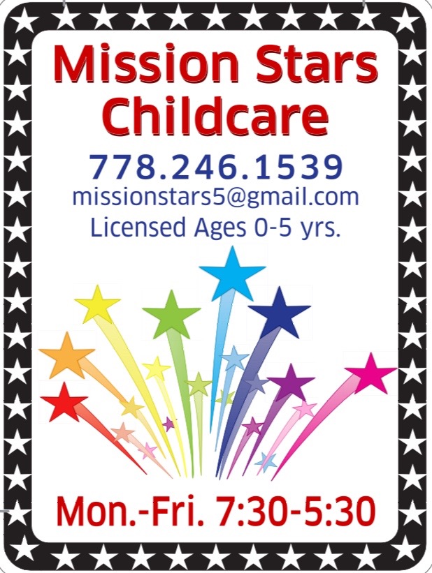 Mission Stars Childcare | 32222 14 Ave, Mission, BC V2V 2N7, Canada | Phone: (778) 246-1539