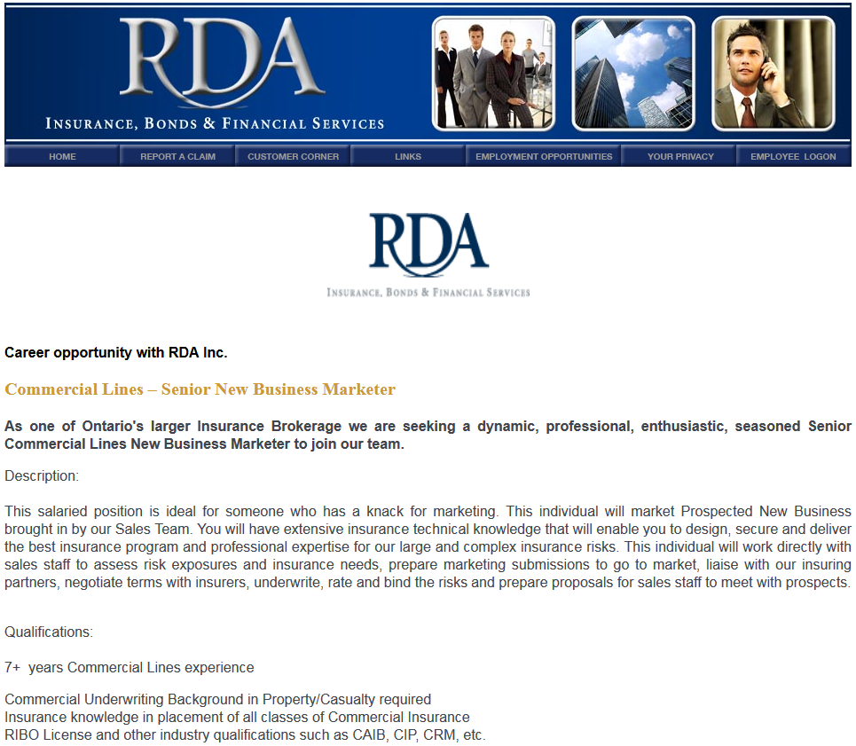 RDA Insurance | 290 Rowntree Dairy Rd, Woodbridge, ON L4L 9J7, Canada | Phone: (905) 652-8680