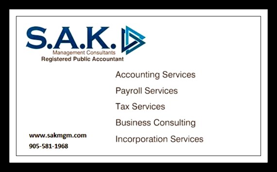 S.A.K. Management Consultants | 2550 Thomas St Unit 75, Mississauga, ON L5M 5N8, Canada | Phone: (905) 581-1968