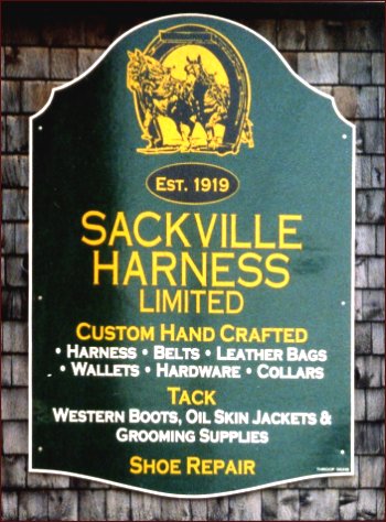 Sackville Harness Shop | 39 Main St, Sackville, NB E4L 4A6, Canada | Phone: (506) 536-0642