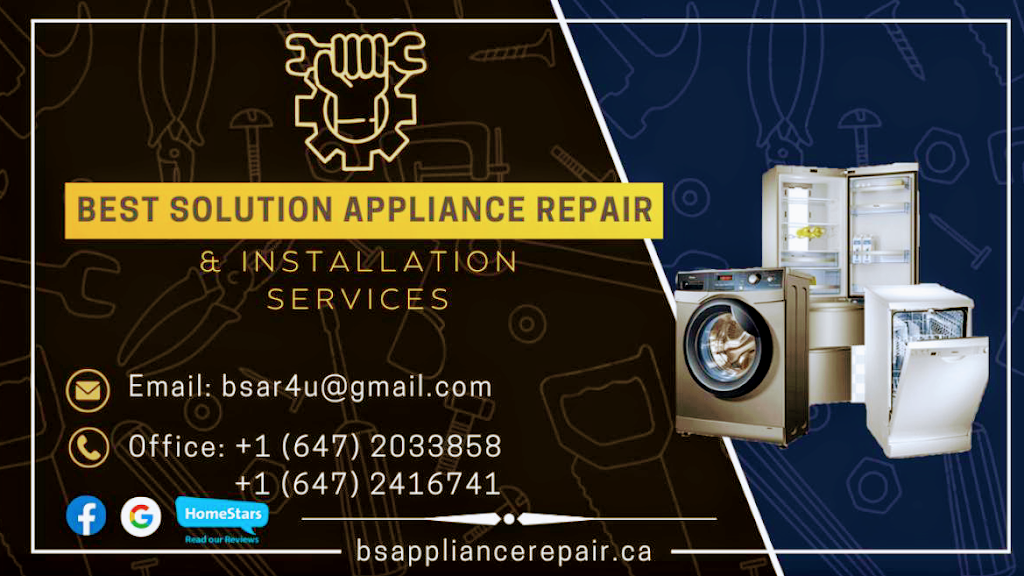 Best Solution Appliance Repair | 9205 Yonge Street Unit 404 NE, Richmond Hill, ON L4C 1V5, Canada | Phone: (647) 203-3858