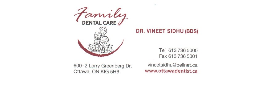 Family Dental Care - Ottawa South | 2 Lorry Greenberg Dr, Ottawa, ON K1G 5H6, Canada | Phone: (613) 736-5000