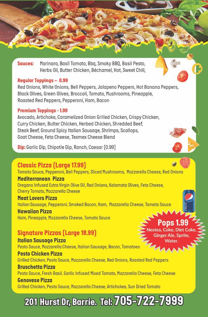 Neighbors Pizza & Wings | 201 Hurst Dr unit 8, Barrie, ON L4N 8K8, Canada | Phone: (705) 722-7999