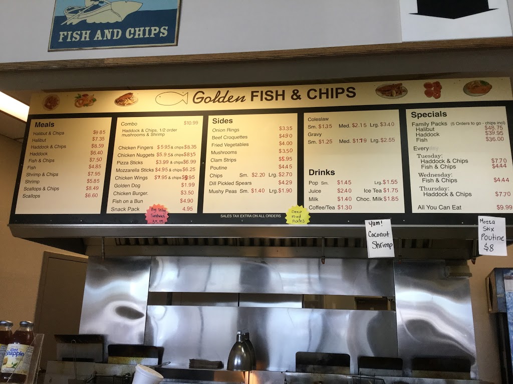 Golden Fish And Chips | 1050 Upper Gage Ave, Hamilton, ON L8V 5B7, Canada | Phone: (905) 575-7141